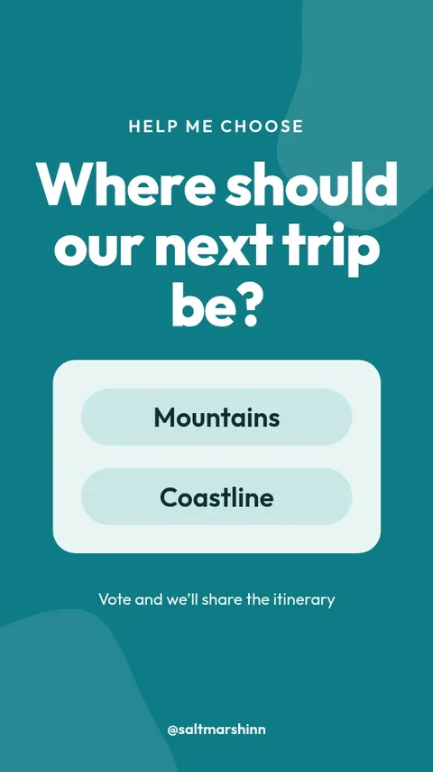 Destination poll – Instagram story template