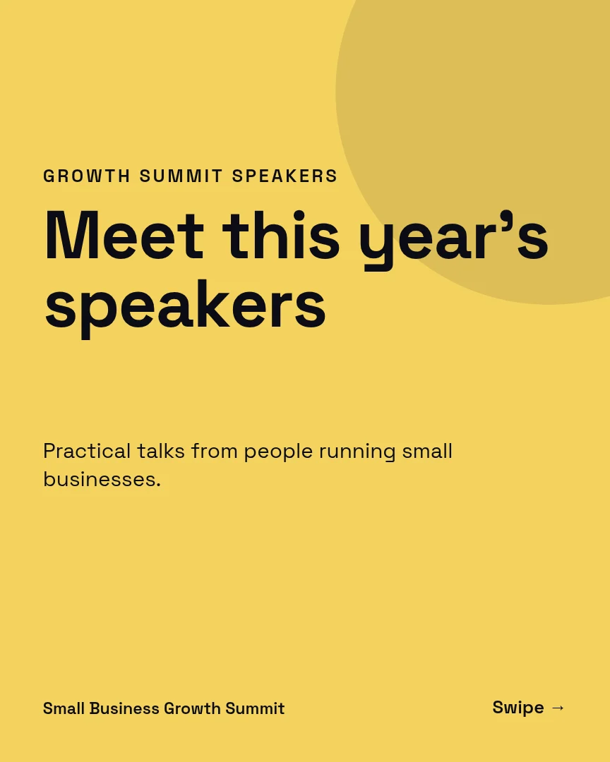 Speaker carousel – Instagram carousel template, page 1