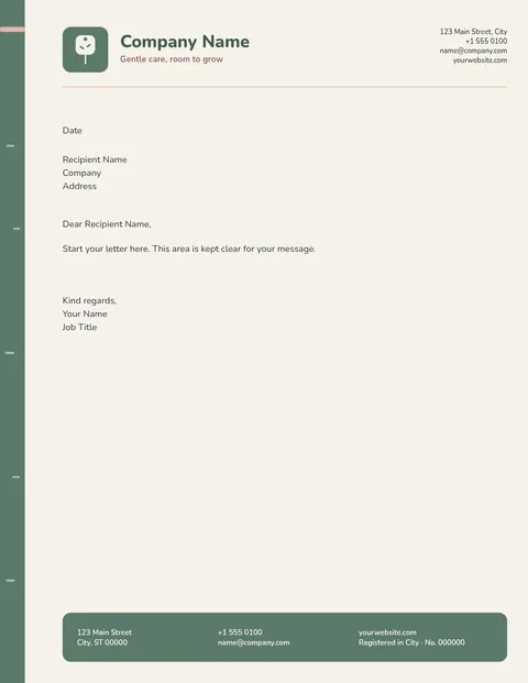 Birch Strip Soft Letterhead – Letterhead template