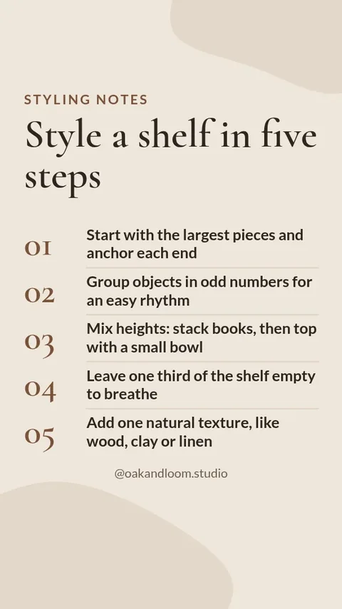 Five Minute Shelf Styling – Instagram story template
