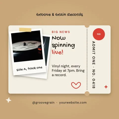 Cork Ticket Friday Spin – Instagram post template