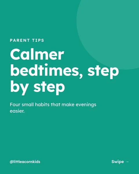 Calm Bedtime Tips Deck – Instagram carousel template, 6 pages