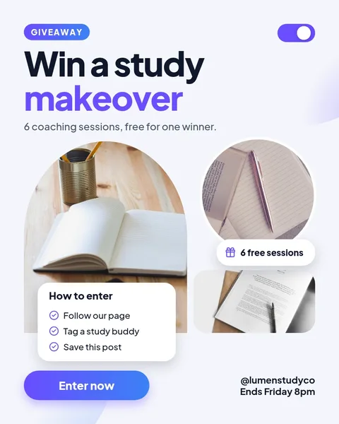Floating Window Study Giveaway – Instagram post template