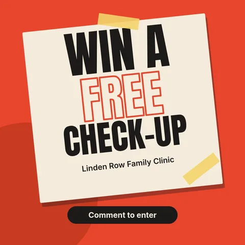 Taped Check-up Giveaway Poster – LinkedIn post template