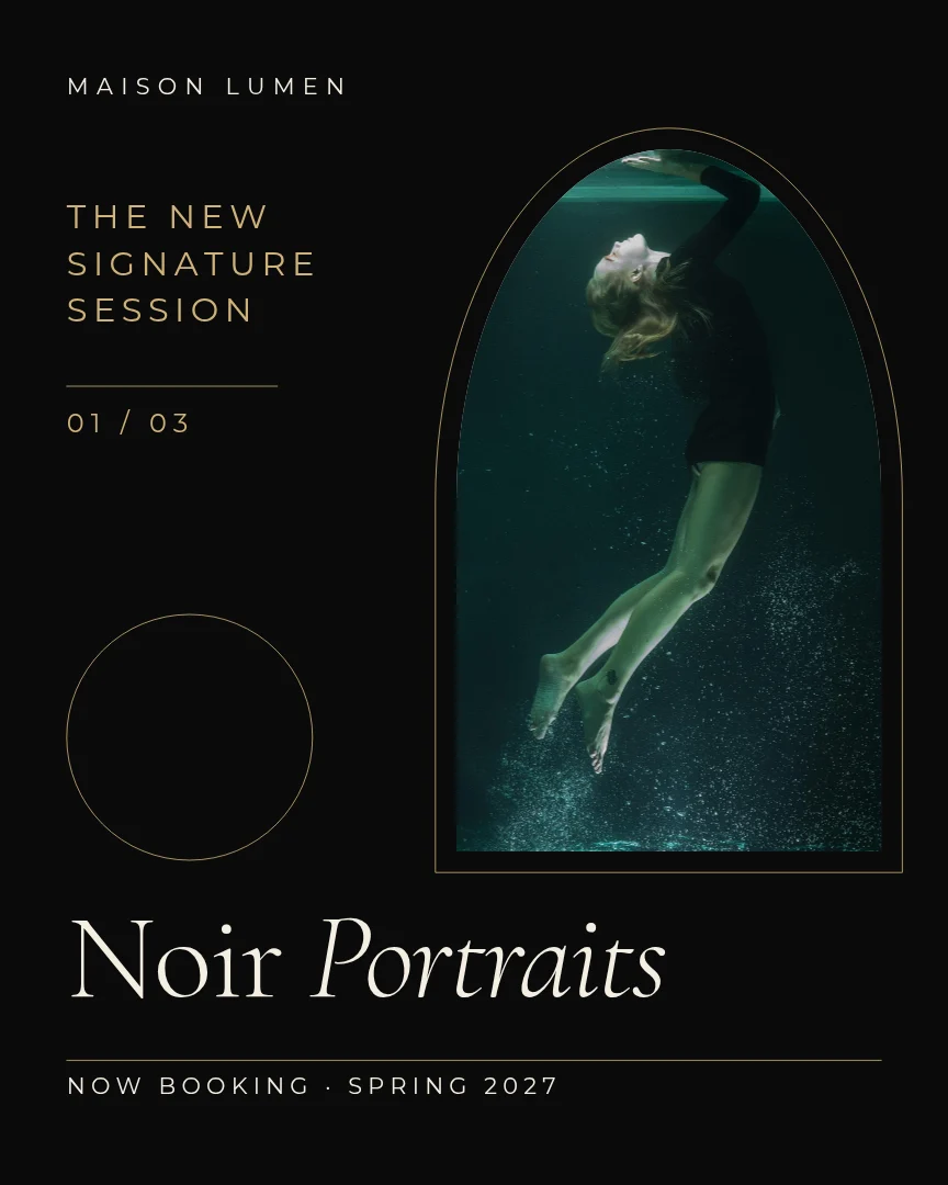 Noir Arch Hairline Carousel – Instagram carousel template, page 1