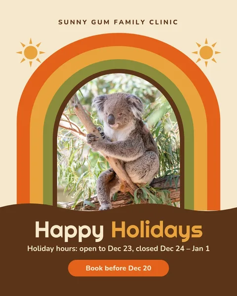 Sunrise Arch Holiday Hours – Instagram post template