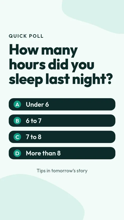 Sleep quiz – Instagram story template