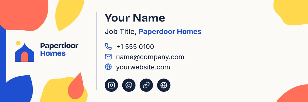 Paper Door Collage Signature – Email signature template