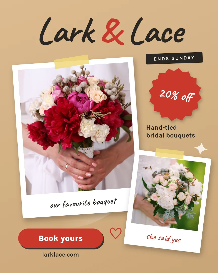 Scrapbook Cover Bouquet Sale – Instagram post template