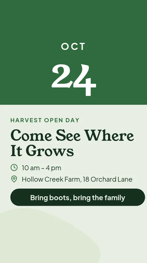 Farm Open Day Story – Instagram story template