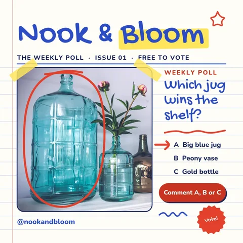 Jug Poll Notebook Cover – Instagram post template