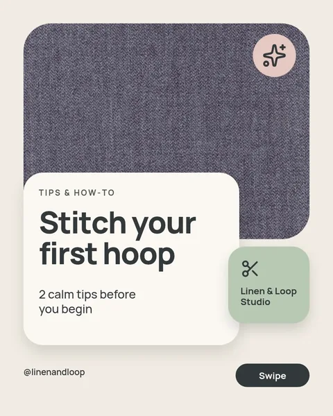 Linen Floating Card Tips – Instagram carousel template, 4 pages