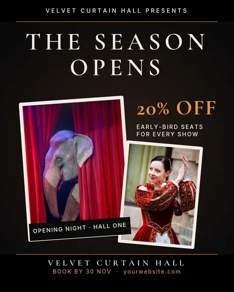 Velvet Prints Season Opener – Instagram post template