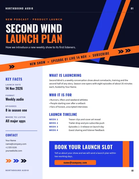 Second Wind Diagonal Launch Kit – Document template, 2 pages