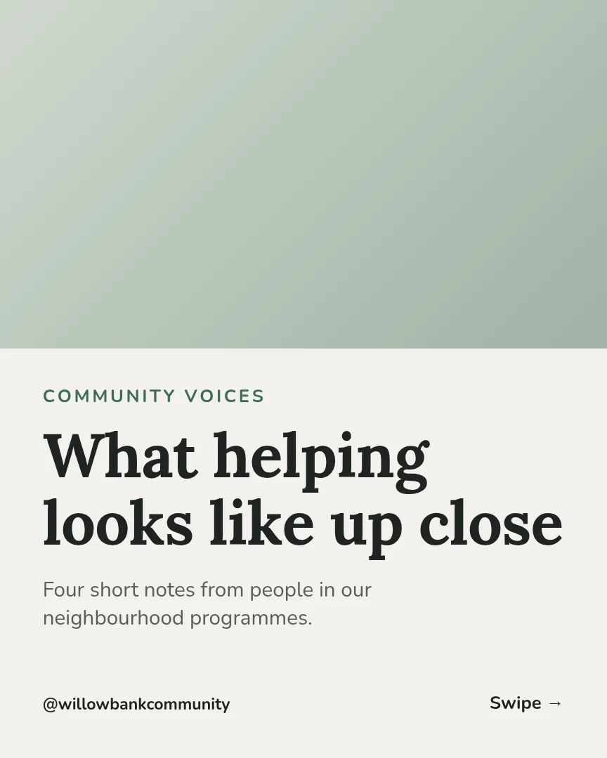 Voices From Our Community – Instagram carousel template, page 1