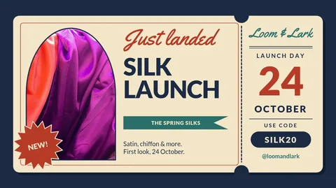 Silk Stub Launch Ticket – YouTube thumbnail template