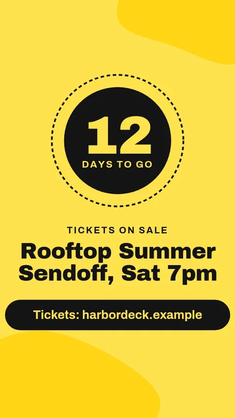 Tickets Live Countdown Story – Instagram story template