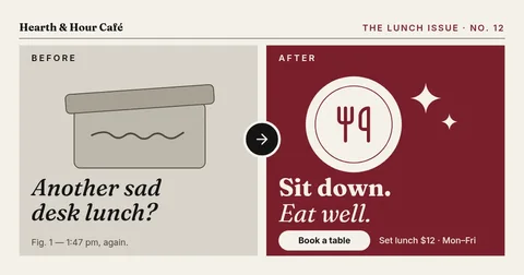 Desk Lunch Table Flip – Facebook post template