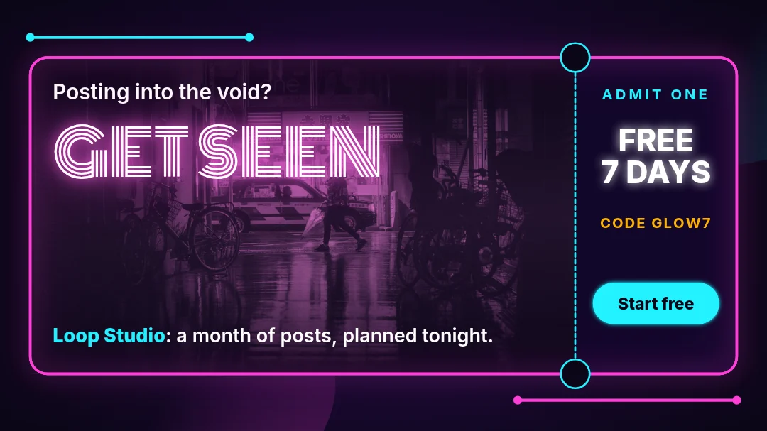Neon Alley Admit Ticket – X post template