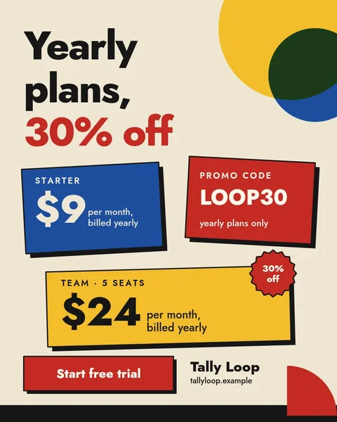 Primary Cards Yearly Plans – Instagram post template