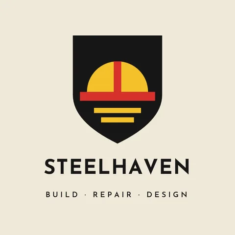 Steelhaven Hard Hat Shield – Logo template