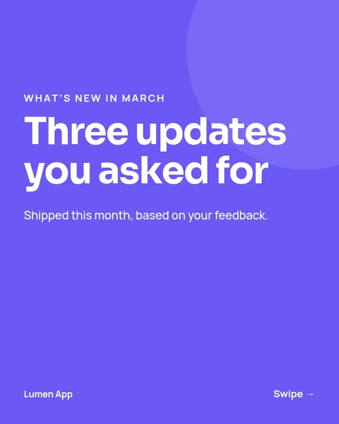 Changelog highlights – Instagram carousel template, 5 pages
