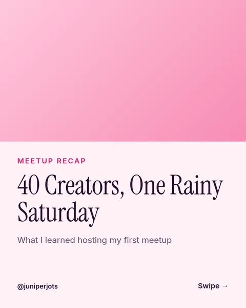 Meetup Recap Carousel – Instagram carousel template, 6 pages