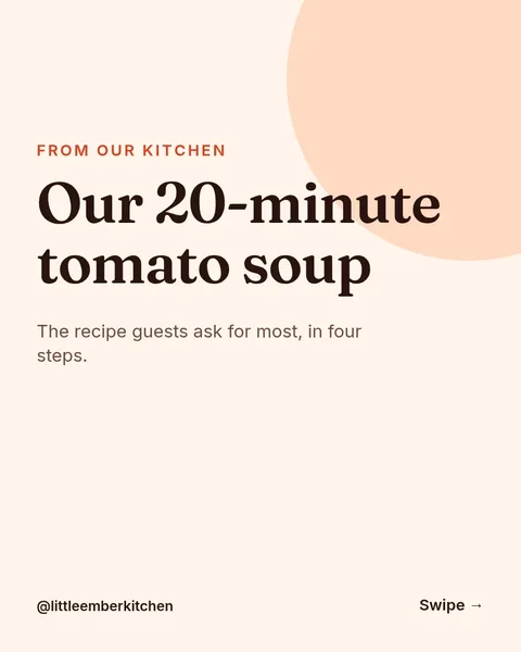 Recipe carousel – Instagram carousel template, 6 pages