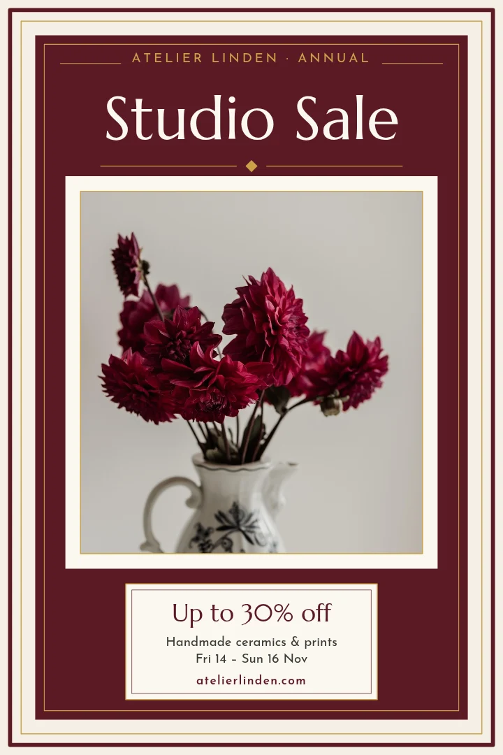 Burgundy Passe-Partout Sale – Pinterest pin template