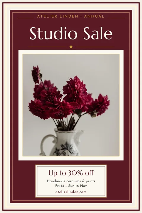 Burgundy Passe-Partout Sale – Pinterest pin template