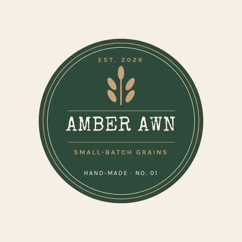 Amber Awn Stamp Badge – Logo template