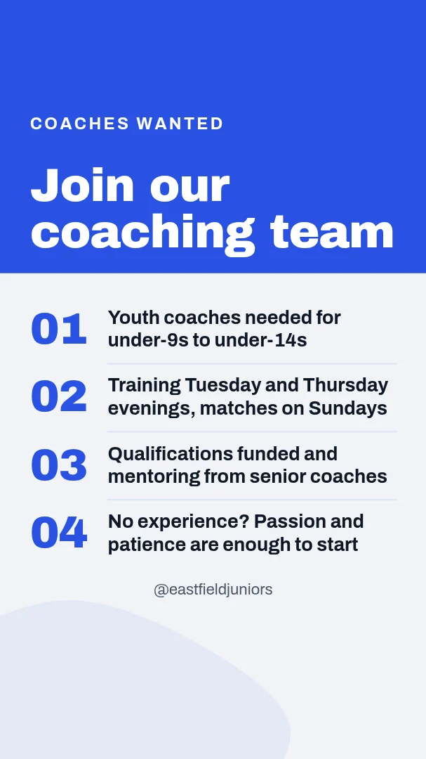 Coaches Wanted Story – Instagram story template