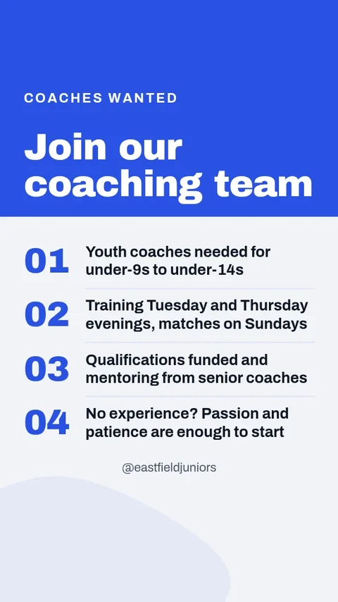 Coaches Wanted Story – Instagram story template