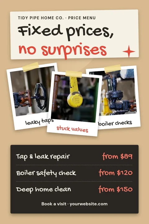 Valve Crop Polaroid Price Board – Pinterest pin template