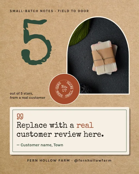 Kraft Batch Five Stamp – Instagram post template