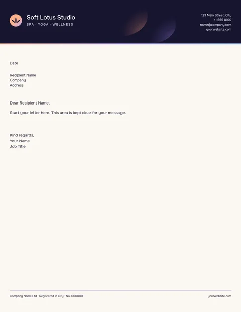 Aurora Band Spa Letterhead – Letterhead template