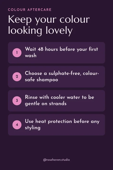 Aftercare Colour Tips Pin – Pinterest pin template