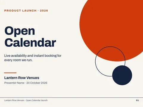 Ember Ring Launch Data Deck – Presentation template, 7 pages