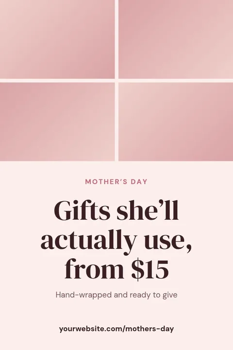Mother’s Day gift guide – Pinterest pin template