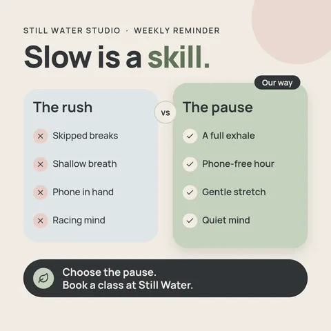 Still Water Two-Way Pause – Instagram post template