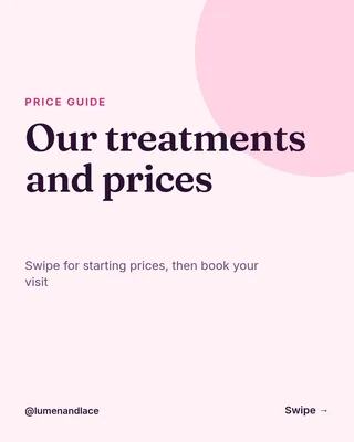 Treatment Price Guide Carousel, page 1