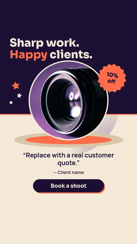 Plum Seam Lens Stage – Instagram story template