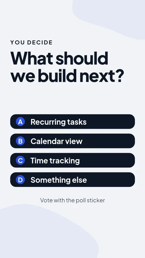 Feature vote – Instagram story template