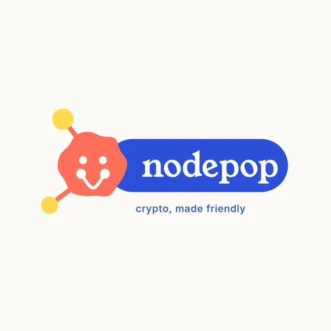 Nodepop Smiling Blob Pill Logo – Logo template