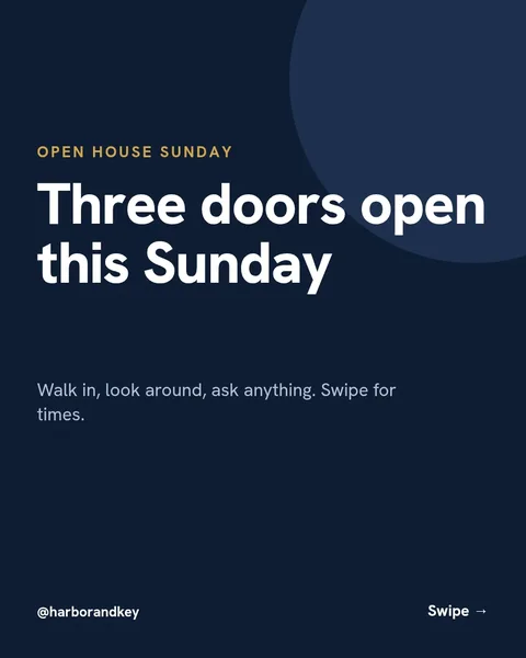 Open House Weekend Tour – Instagram carousel template, 5 pages
