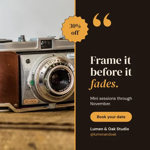 Amber Seam Quote Sale – Instagram post template
