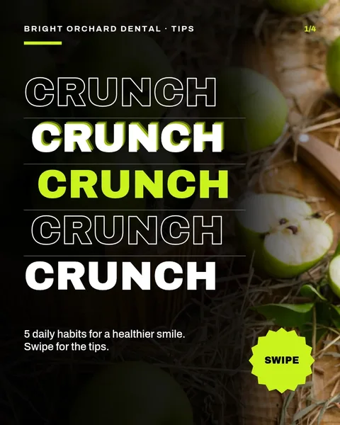 Crunch Rows Lime Scrim – Instagram carousel template, 4 pages