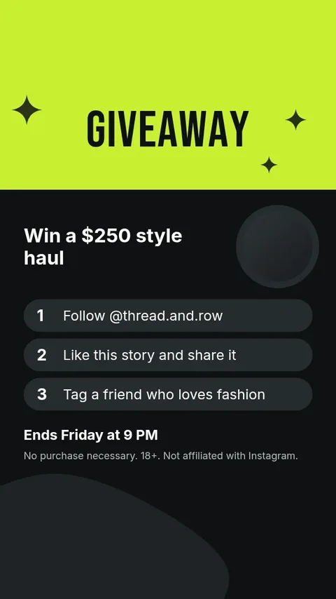 Wardrobe Win Story – Instagram story template
