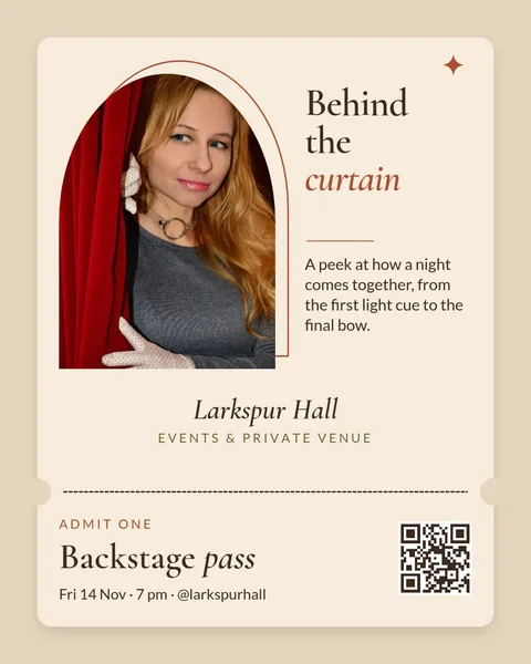Curtain Arch Backstage Pass – Instagram post template