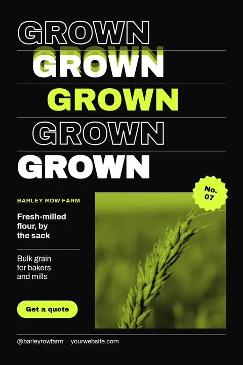 Grain Row Quote Cover – Pinterest pin template